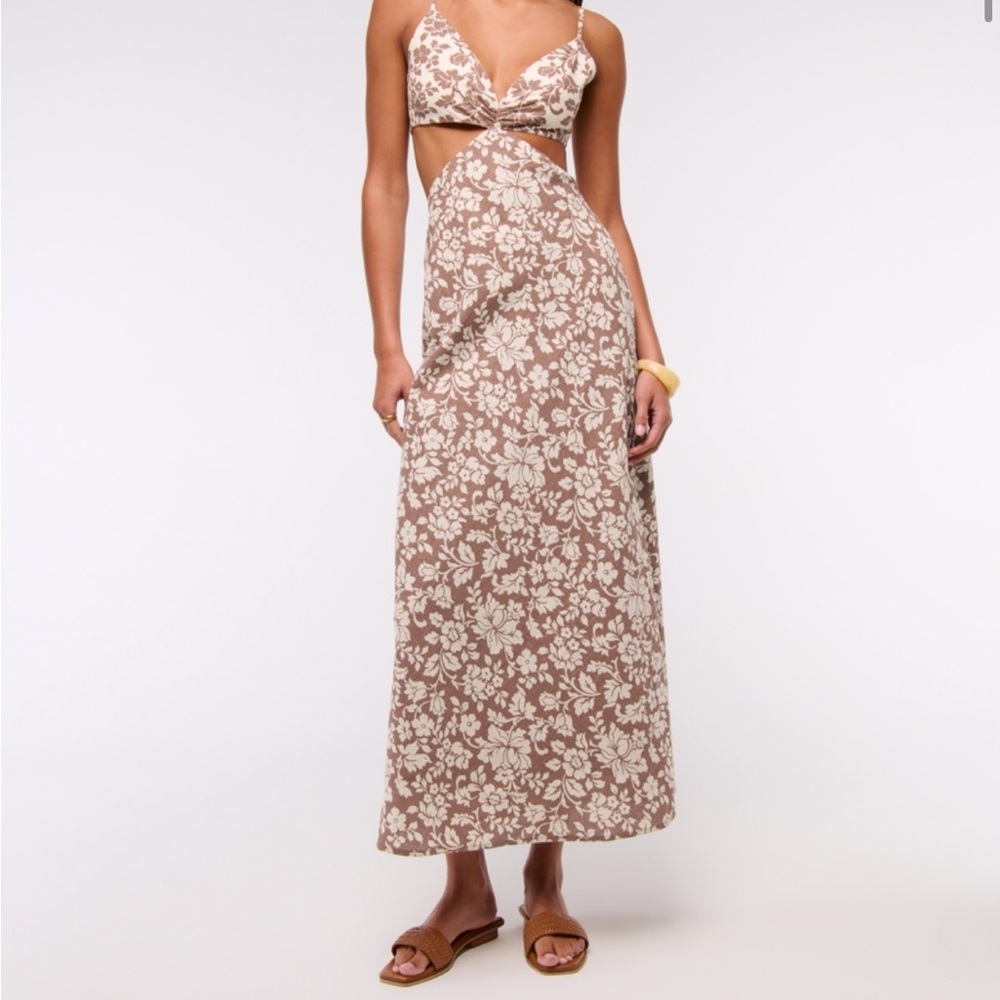 Abercrombie & Fitch Brown Floral Dress